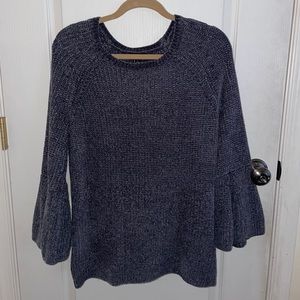 Grey Flare Sleeve Sweater